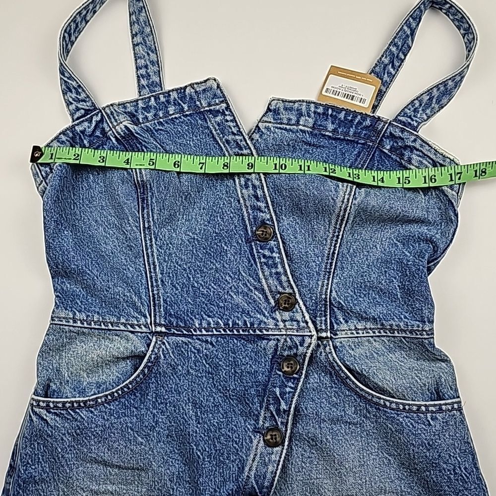 Reformation -772 Jeans Shasta Gabriela Raw Hem Button Up Denim Mini Dress Size 6 - Picture 9 of 12